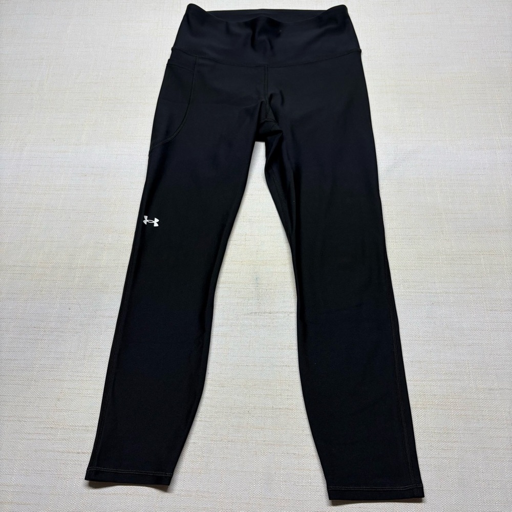 Under Armour HeatGear Compression Leggings Black Medium High Waist Athletic